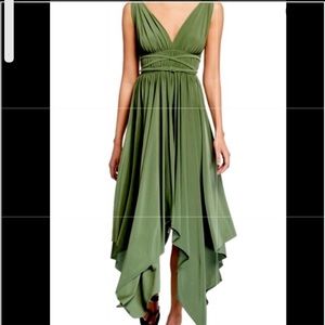 Authentic Norma Kamali Goddess Asymmetrical Green Dress M